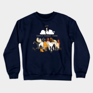 Fancy Forest Farm • Family Portrait 2023 • White Text Crewneck Sweatshirt